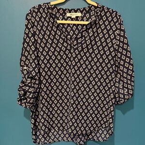 Alice Blue Navy and white blouse